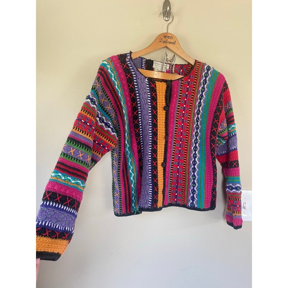 Vintage Casual Corner Limited Edition Colorful Cardigan Sweater y2k 90s